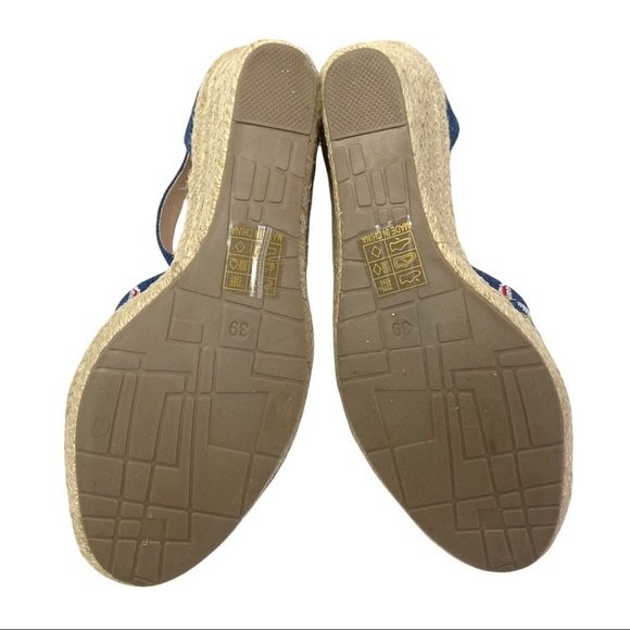 Blue Denim Embroidered Espadrilles - Picture 8 of 8